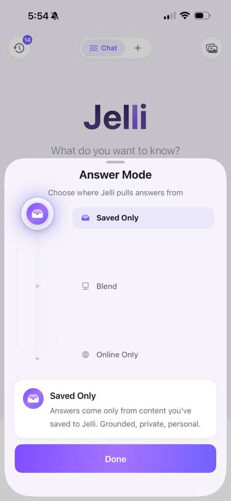 Jelli answer mode
